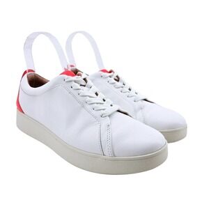 FitFlop Rally Neon-Pop Leather Sneakers‎ - Size 8